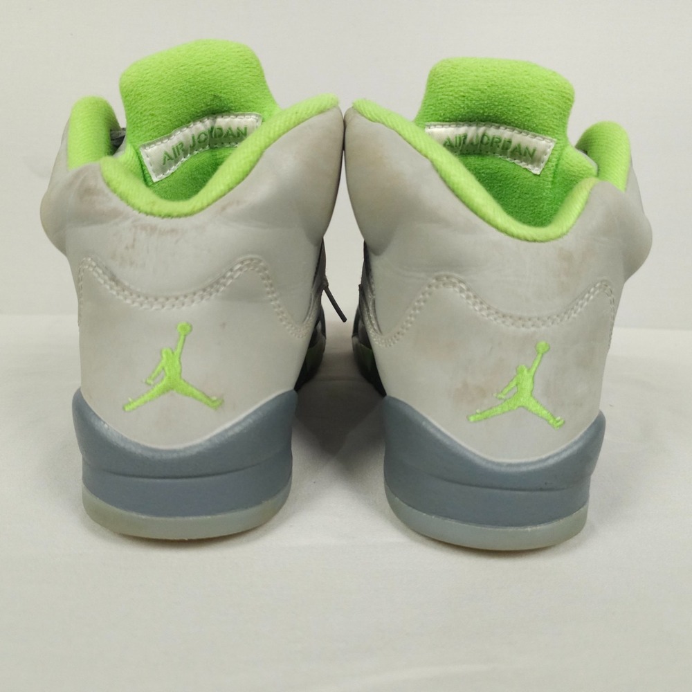 Nike Air Jordan 5 Retro Shoes Youth Size 5Y GS Green Bean Silver Reflective - Picture 4 of 16